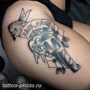 фото тату револьвер 24.12.2018 №264 - photo tattoo revolver - tattoo-photo.ru