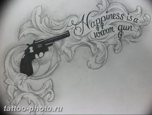 фото тату револьвер 24.12.2018 №266 - photo tattoo revolver - tattoo-photo.ru