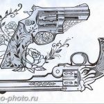 фото тату револьвер 24.12.2018 №268 - photo tattoo revolver - tattoo-photo.ru