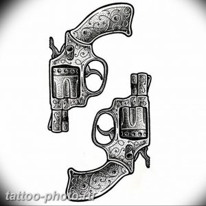 фото тату револьвер 24.12.2018 №289 - photo tattoo revolver - tattoo-photo.ru