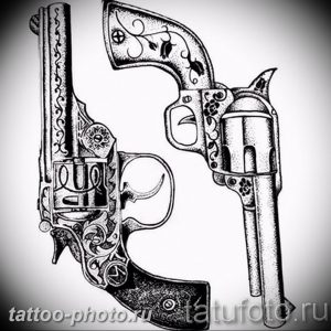 фото тату револьвер 24.12.2018 №291 - photo tattoo revolver - tattoo-photo.ru