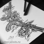 фото тату револьвер 24.12.2018 №292 - photo tattoo revolver - tattoo-photo.ru