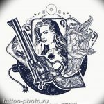 фото тату револьвер 24.12.2018 №300 - photo tattoo revolver - tattoo-photo.ru