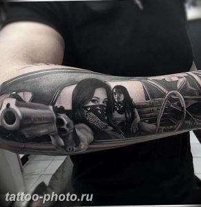 фото тату револьвер 24.12.2018 №303 - photo tattoo revolver - tattoo-photo.ru