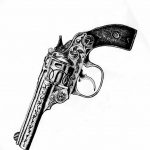 фото тату револьвер 24.12.2018 №315 - photo tattoo revolver - tattoo-photo.ru