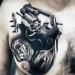 фото тату револьвер 24.12.2018 №318 - photo tattoo revolver - tattoo-photo.ru