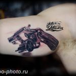 фото тату револьвер 24.12.2018 №350 - photo tattoo revolver - tattoo-photo.ru