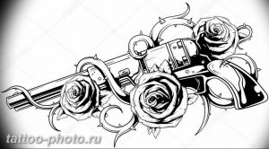 фото тату револьвер 24.12.2018 №372 - photo tattoo revolver - tattoo-photo.ru