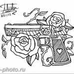 фото тату револьвер 24.12.2018 №373 - photo tattoo revolver - tattoo-photo.ru