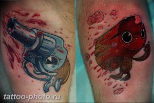 фото тату револьвер 24.12.2018 №376 - photo tattoo revolver - tattoo-photo.ru