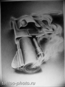 фото тату револьвер 24.12.2018 №382 - photo tattoo revolver - tattoo-photo.ru