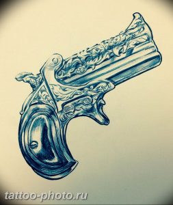 фото тату револьвер 24.12.2018 №390 - photo tattoo revolver - tattoo-photo.ru