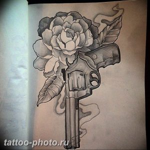 фото тату револьвер 24.12.2018 №401 - photo tattoo revolver - tattoo-photo.ru