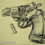 фото тату револьвер 24.12.2018 №413 - photo tattoo revolver - tattoo-photo.ru