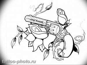 фото тату револьвер 24.12.2018 №423 - photo tattoo revolver - tattoo-photo.ru