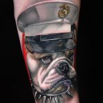 Фото тату бульдог 27.02.2019 №053 - Photo tattoo bulldog - tattoo-photo.ru