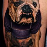 Фото тату бульдог 27.02.2019 №090 - Photo tattoo bulldog - tattoo-photo.ru
