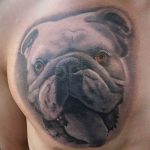 Фото тату бульдог 27.02.2019 №014 - Photo tattoo bulldog - tattoo-photo.ru