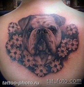Фото тату бульдог 27.02.2019 №029 - Photo tattoo bulldog - tattoo-photo.ru