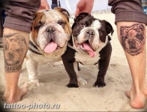 Фото тату бульдог 27.02.2019 №038 - Photo tattoo bulldog - tattoo-photo.ru