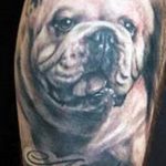 Фото тату бульдог 27.02.2019 №046 - Photo tattoo bulldog - tattoo-photo.ru
