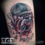 Фото тату бульдог 27.02.2019 №063 - Photo tattoo bulldog - tattoo-photo.ru