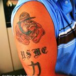 Фото тату бульдог 27.02.2019 №082 - Photo tattoo bulldog - tattoo-photo.ru