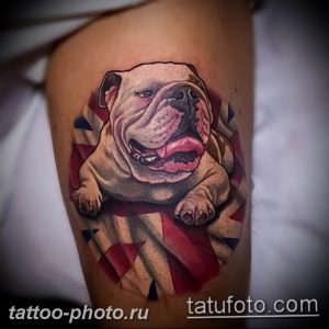 Фото тату бульдог 27.02.2019 №111 - Photo tattoo bulldog - tattoo-photo.ru