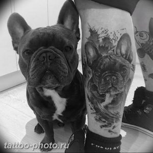 Фото тату бульдог 27.02.2019 №113 - Photo tattoo bulldog - tattoo-photo.ru