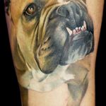 Фото тату бульдог 27.02.2019 №115 - Photo tattoo bulldog - tattoo-photo.ru