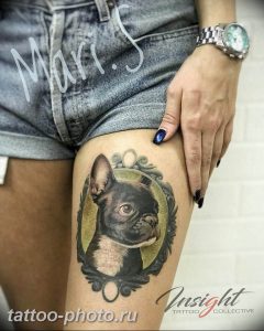 Фото тату бульдог 27.02.2019 №116 - Photo tattoo bulldog - tattoo-photo.ru