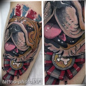 Фото тату бульдог 27.02.2019 №129 - Photo tattoo bulldog - tattoo-photo.ru