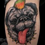 Фото тату бульдог 27.02.2019 №163 - Photo tattoo bulldog - tattoo-photo.ru