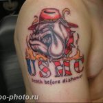Фото тату бульдог 27.02.2019 №183 - Photo tattoo bulldog - tattoo-photo.ru