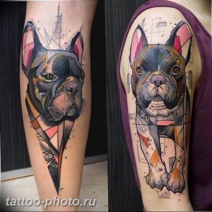 Фото тату бульдог 27.02.2019 №189 - Photo tattoo bulldog - tattoo-photo.ru