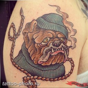 Фото тату бульдог 27.02.2019 №192 - Photo tattoo bulldog - tattoo-photo.ru
