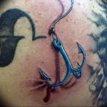 фото тату рыбацкий крючек 08.02.2019 №042 - photo tattoo fishing hook - tattoo-photo.ru