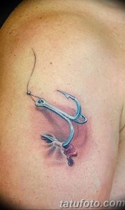 фото тату рыбацкий крючек 08.02.2019 №068 - photo tattoo fishing hook - tattoo-photo.ru