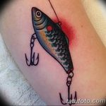фото тату рыбацкий крючек 08.02.2019 №122 - photo tattoo fishing hook - tattoo-photo.ru