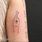 фото тату хэндпоук 15.02.2019 №036 - handpoke tattoo photo - tattoo-photo.ru