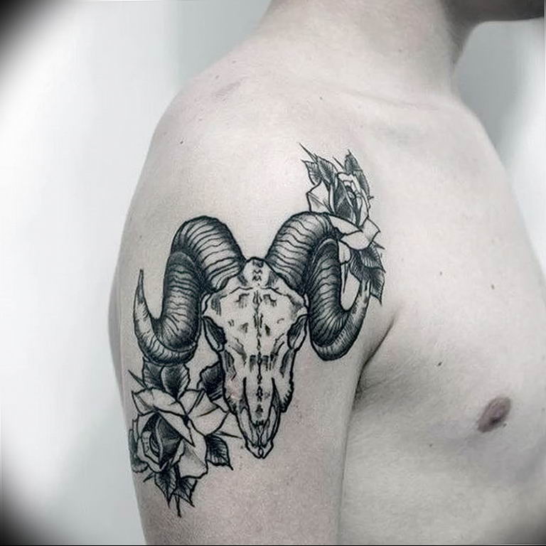 фото тату козерог 05.03.2019 № 031 - photo tattoo ibex - tattoo-photo.ru.