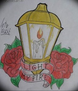 фото тату фонарь со свечой 20.03.2019 №124 - tattoo lantern with a candle - tattoo-photo.ru