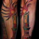 фото идеи для тату свечка 20.03.2019 №058 - tattoo candle - tattoo-photo.ru