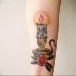 фото идеи для тату свечка 20.03.2019 №086 - tattoo candle - tattoo-photo.ru