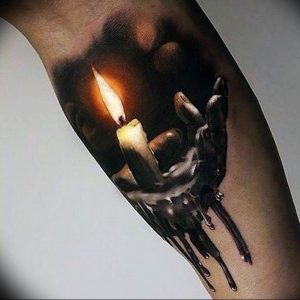 фото тату горящая свеча 20.03.2019 №006 - tattoo burning candle - tattoo-photo.ru