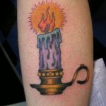 фото тату горящая свеча 20.03.2019 №018 - tattoo burning candle - tattoo-photo.ru