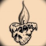 фото тату горящая свеча 20.03.2019 №022 - tattoo burning candle - tattoo-photo.ru