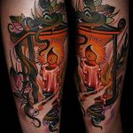 фото тату горящая свеча 20.03.2019 №045 - tattoo burning candle - tattoo-photo.ru