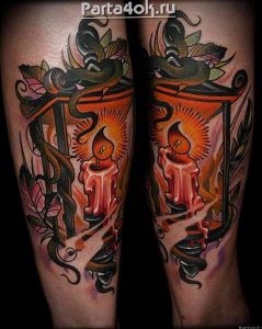 фото тату горящая свеча 20.03.2019 №045 - tattoo burning candle - tattoo-photo.ru