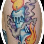 фото тату горящая свеча 20.03.2019 №050 - tattoo burning candle - tattoo-photo.ru